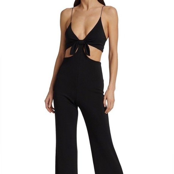 Alice + Olivia Havana Front Tie-Bow Jumpsuit - Picture 6 of 17